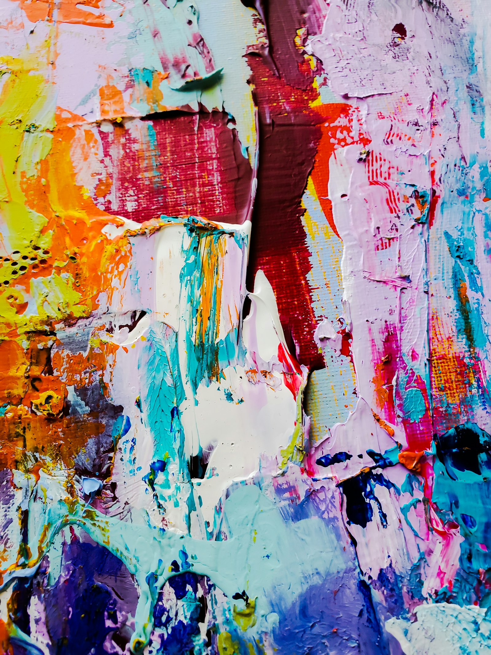 Abstract impasto painting