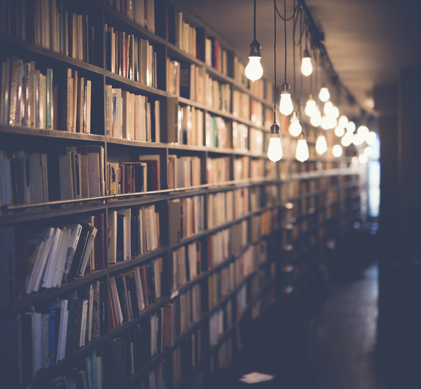 A library aisle